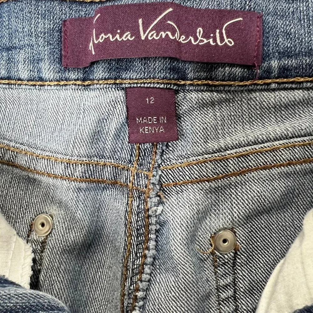 Gloria Vanderbilt Woman’s Shorts 12 Denim Jean High Rise Feminine Bermuda Soft